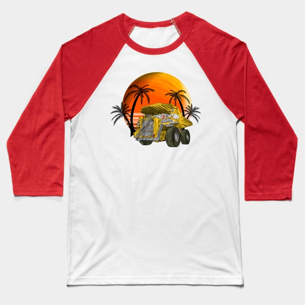 dump truck mining truck Baseball T-Shirt by damnoverload